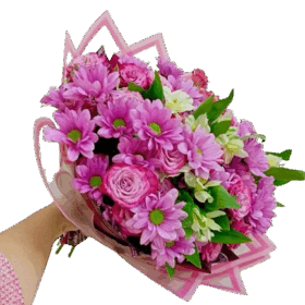 Dulce Ramo en Rosas, Margaritas y Astromelias importadas